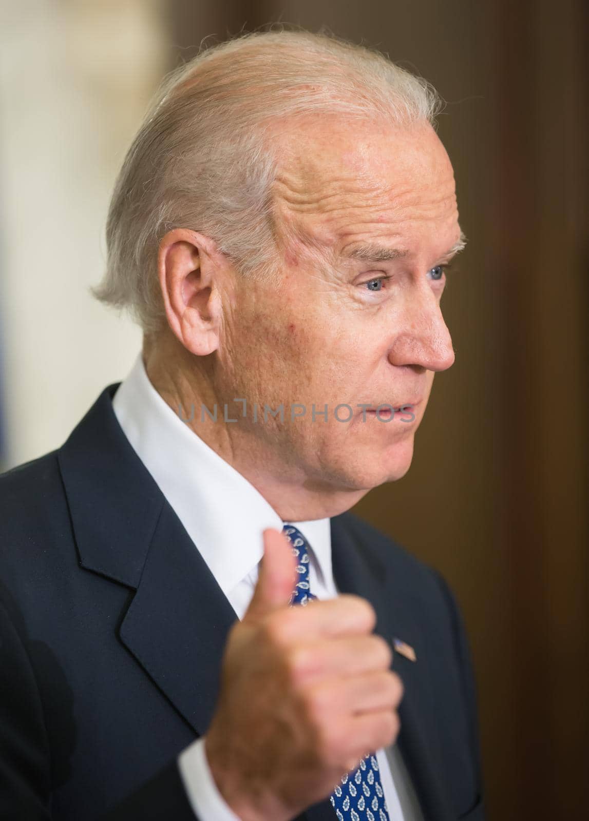 KIEV, UKRAINE - Dec 07, 2015: Vice president of USA Joe Biden during an official visit to Kiev, Ukraine