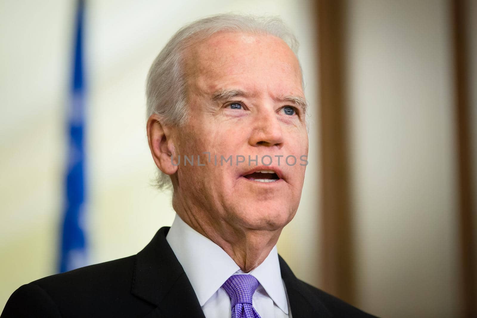 KIEV, UKRAINE - NOV 21, 2014:  Vice President of USA Joe Biden during a meeting with President of Ukraine  Petro Poroshenko in Kiev