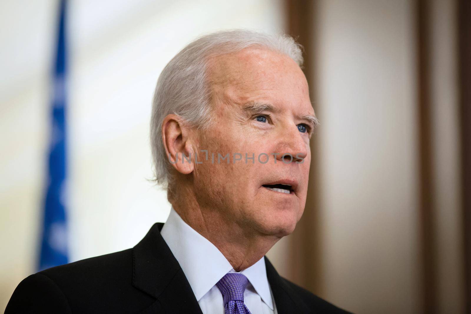 KIEV, UKRAINE - NOV 21, 2014:  Vice President of USA Joe Biden during a meeting with President of Ukraine  Petro Poroshenko in Kiev