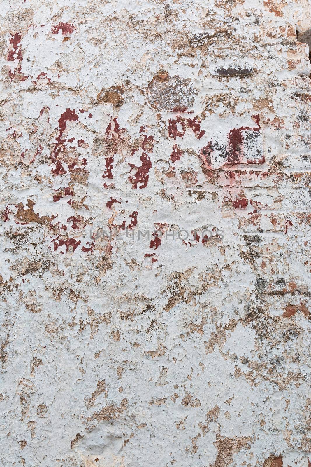 Painted stone walls in Andalusia southern Spain