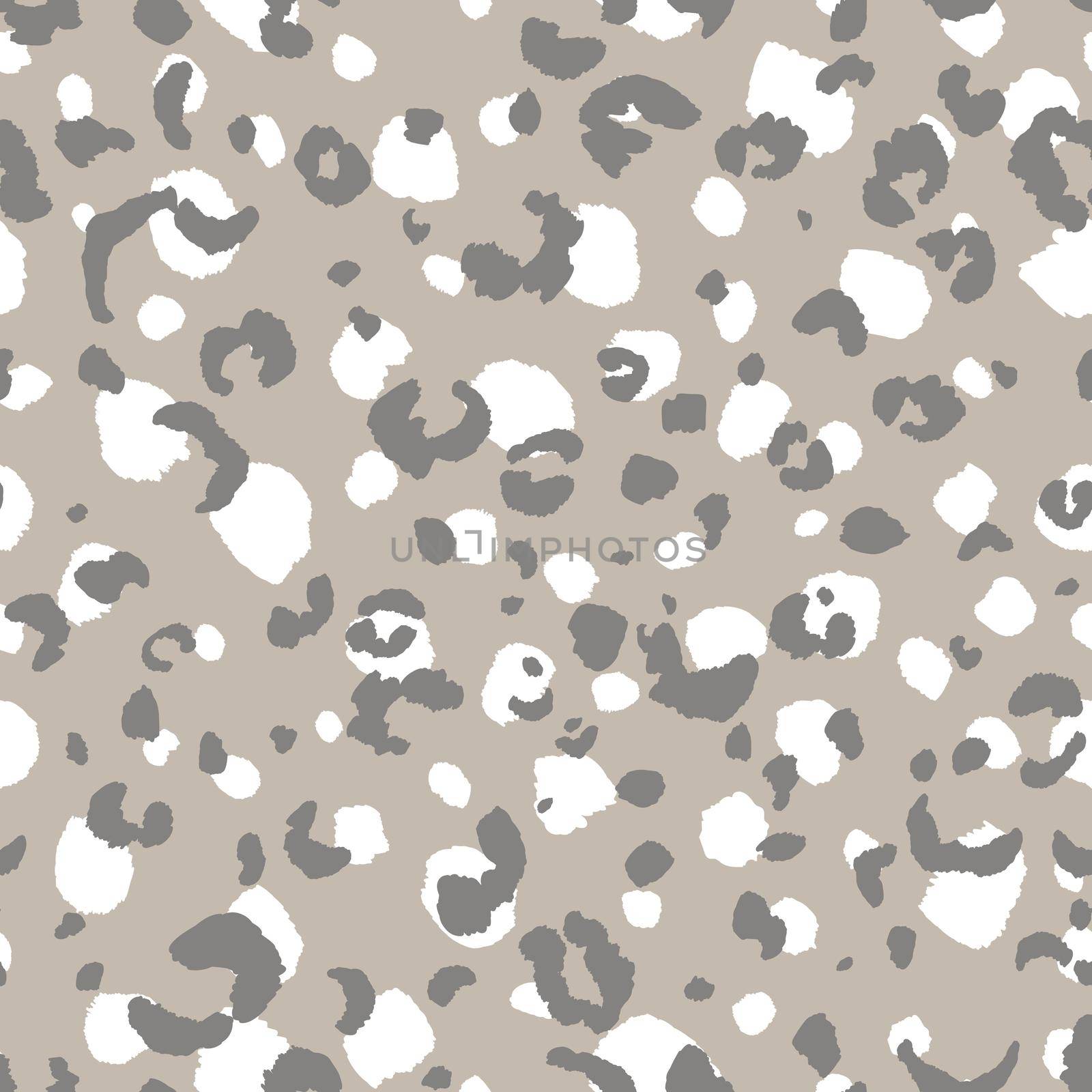 Abstract modern leopard seamless pattern. Animals trendy background. Grey decorative vector stock illustration for print, card, postcard, fabric, textile. Modern ornament of stylized skin.