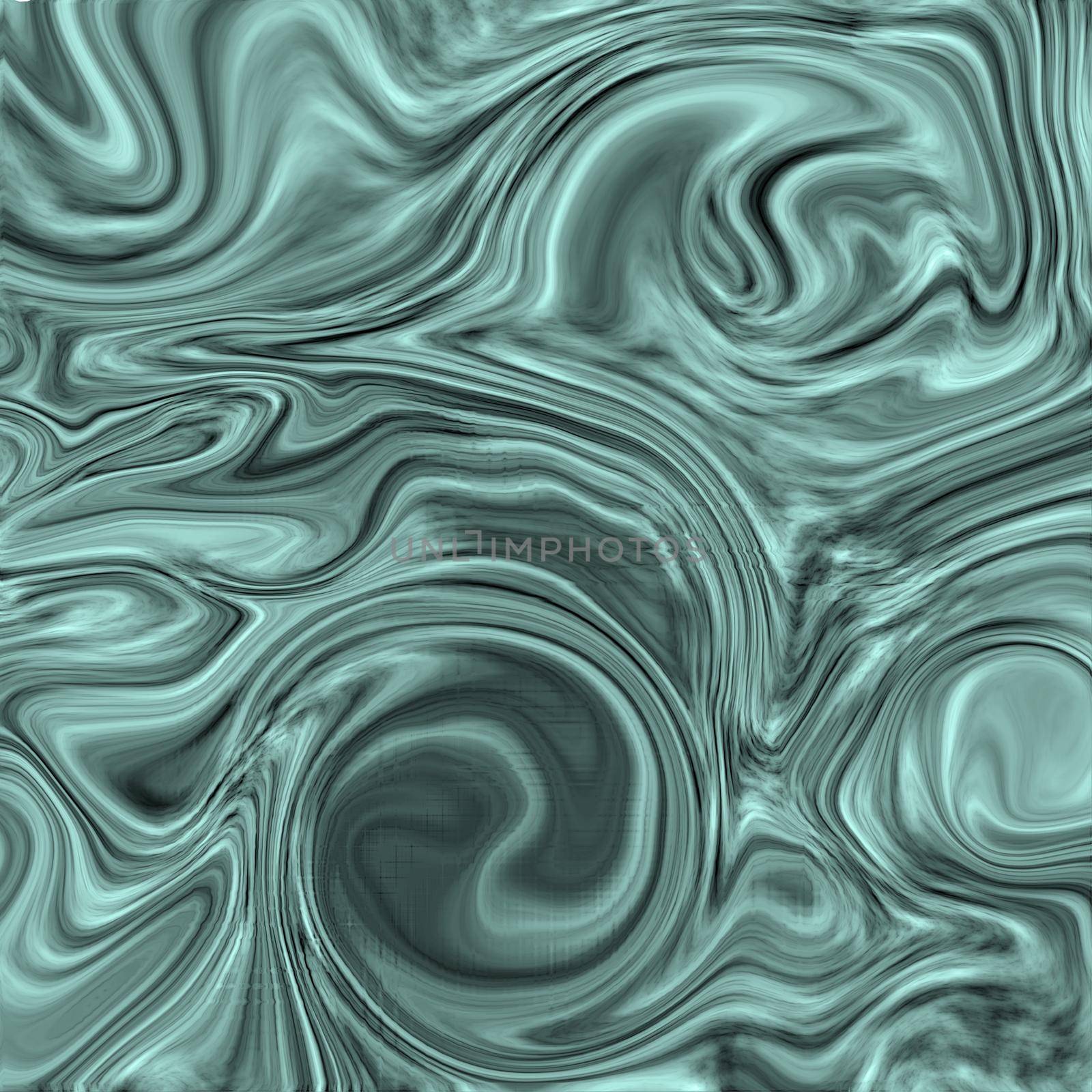Silk abstract background in turquoise blue. Curved liquid sea waves, silk satin velvet texture background. Illustration