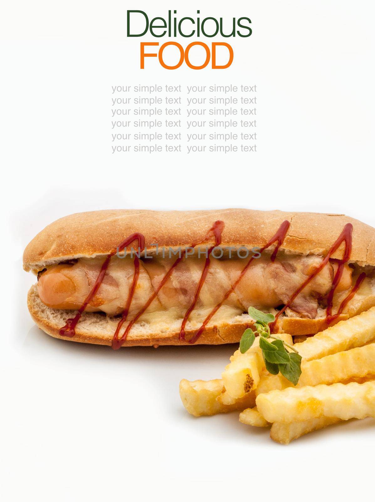 Tasty hot dog homemade style. by kerdkanno