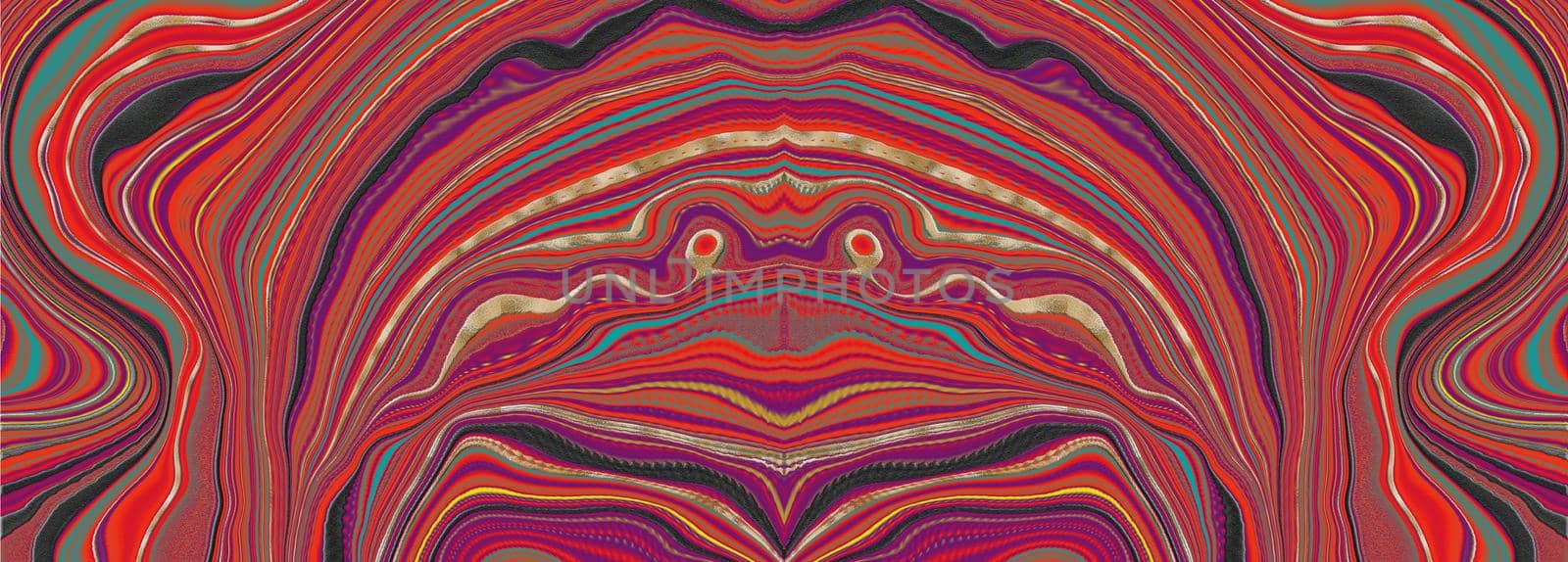 abstract material textile texture. Liquid dynamic red gradient waves. Digital background with different bright vivid colors in dynamic composition. Fluid texture. Illustration