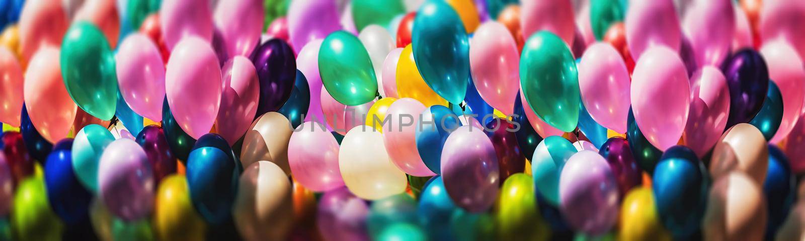 Multi-colored balloons. Abstract background by palinchak