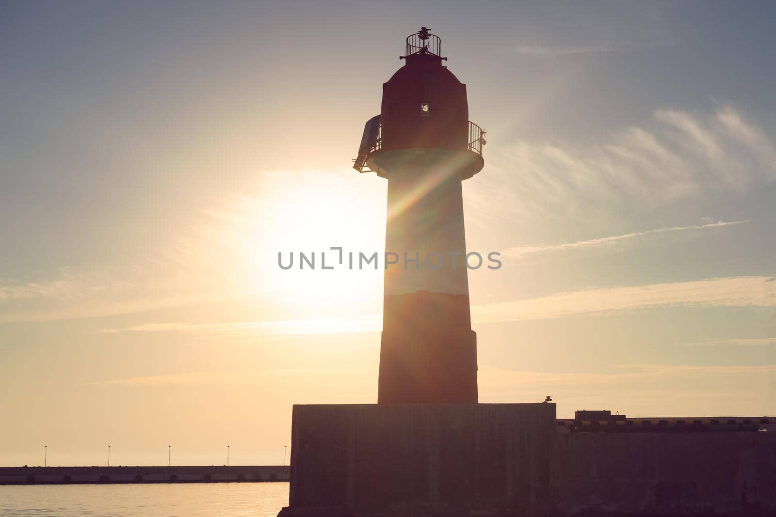 Sochi, Russia. Seascape in sunlight and backlit conditions.