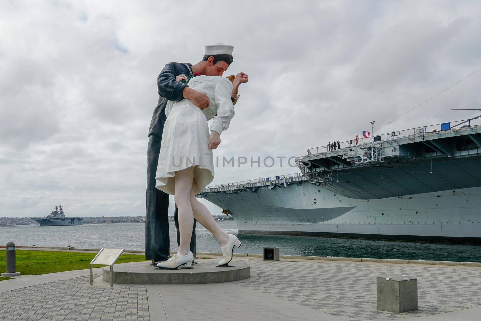 Kissing sailor statue, Port of San Diego. California, USA by Bonandbon