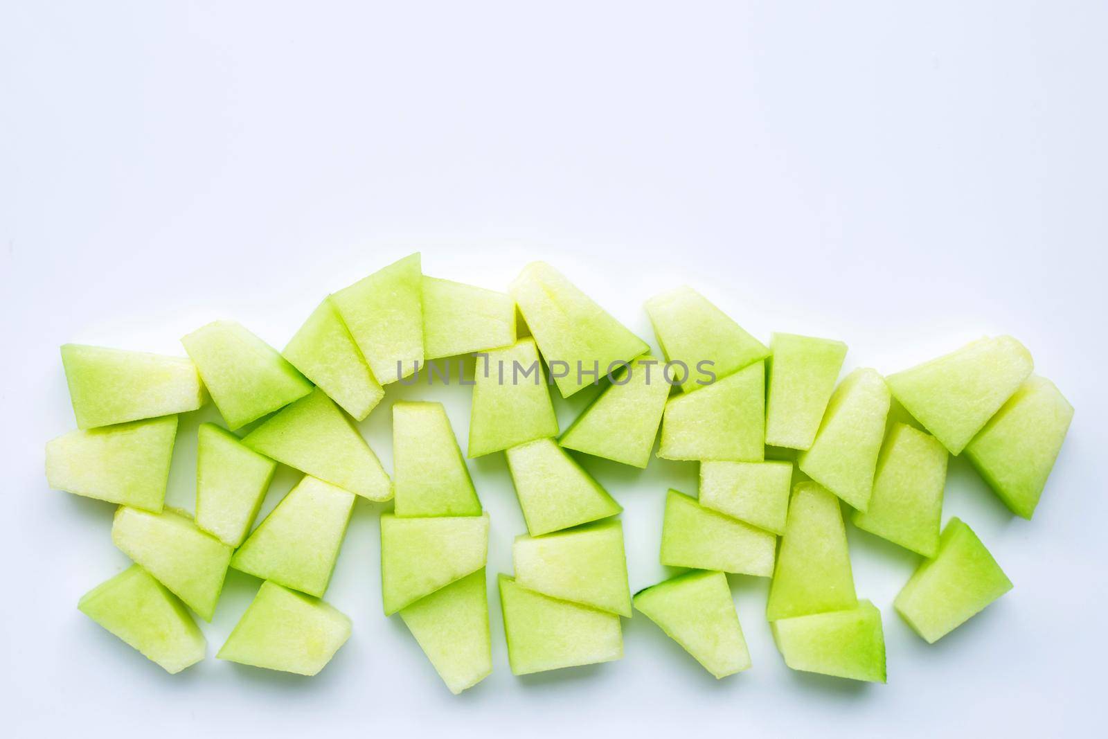 Cantaloupe melon isolated on white background
