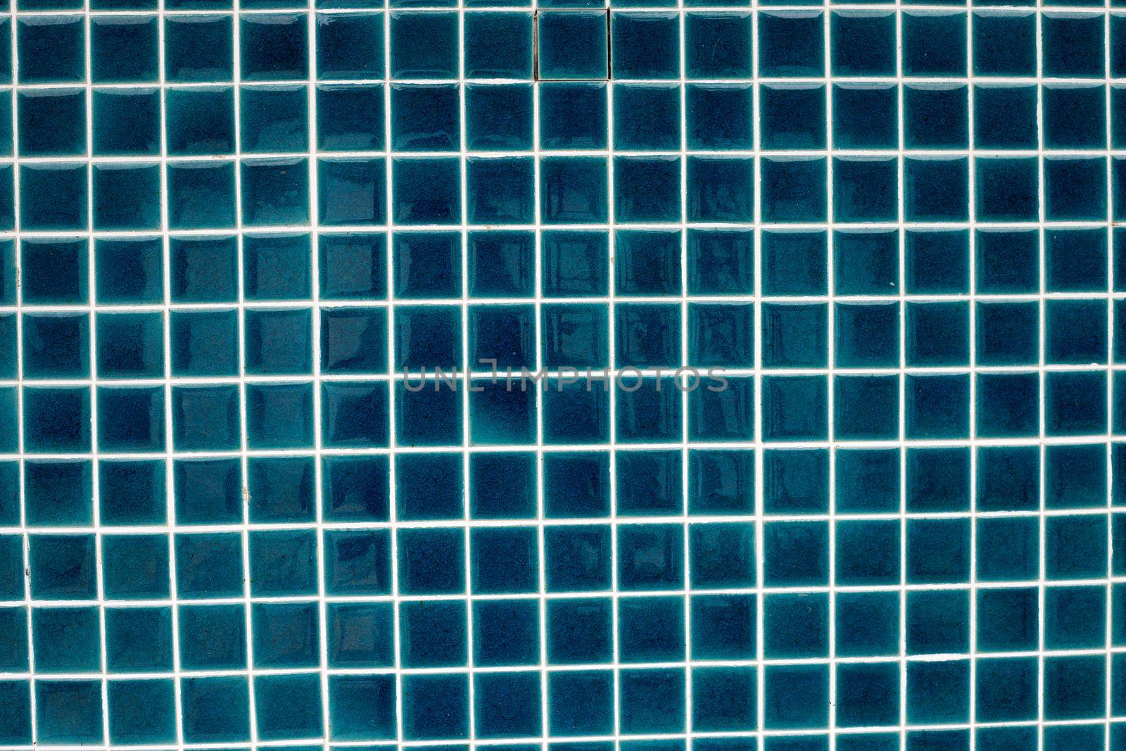 Blue tiles on the wall for background.