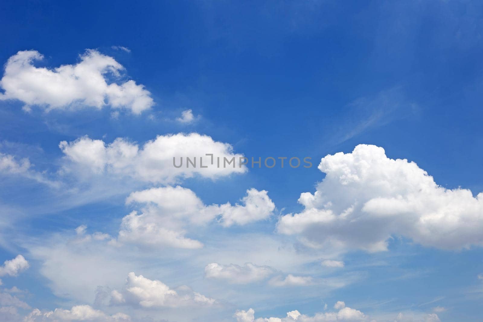 Blue sky background with cloud. Copy space
