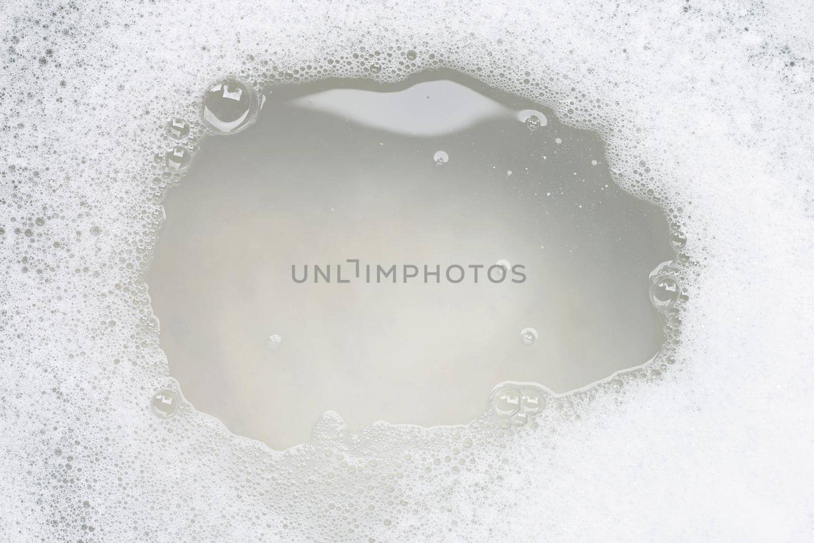 Frame made of detergent foam bubble. Top view