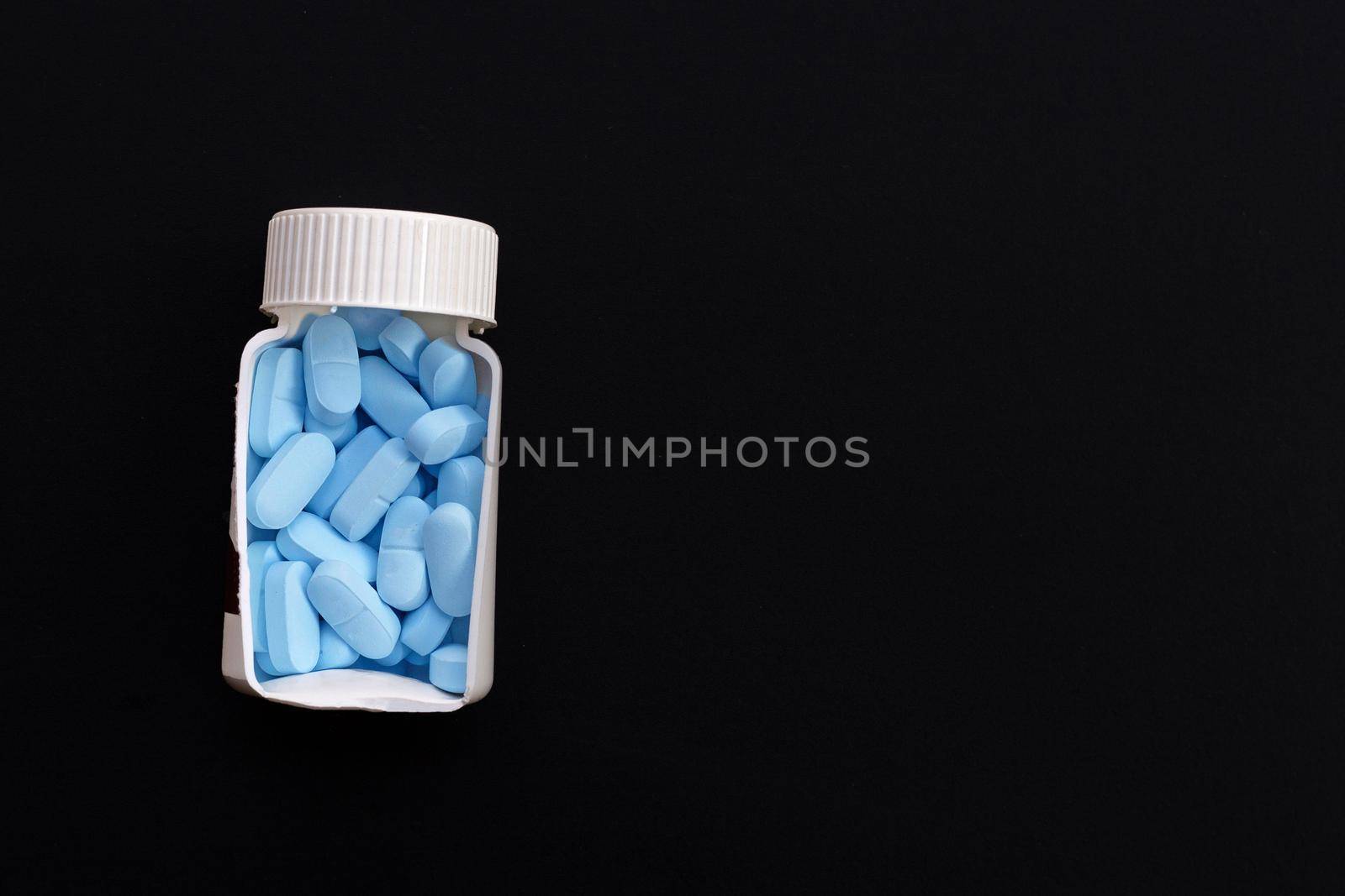 "PrEP" ( Pre-Exposure Prophylaxis). used to prevent HIV on dark background.