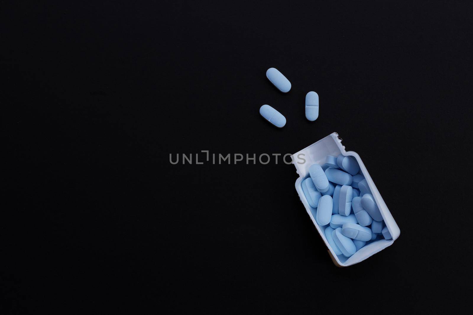 Clock with "PrEP" ( Pre-Exposure Prophylaxis). used to prevent HIV on dark background. Copy space
