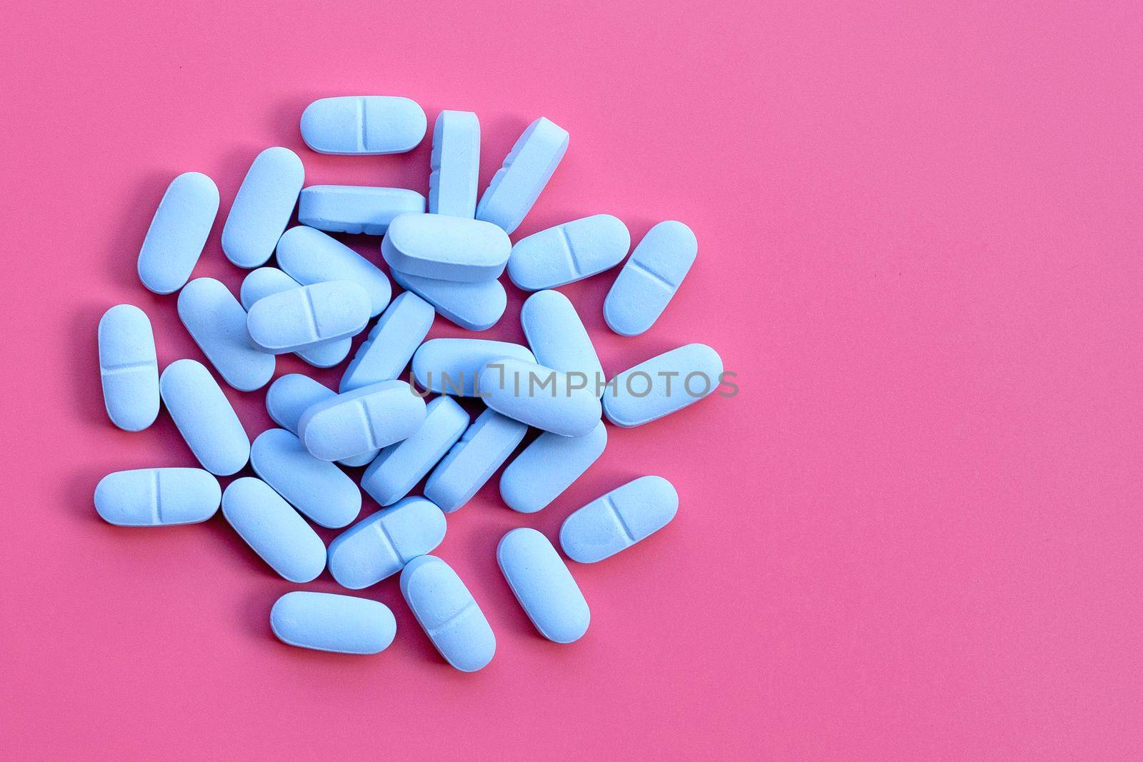 "PrEP" ( Pre-Exposure Prophylaxis). used to prevent HIV on pink background.