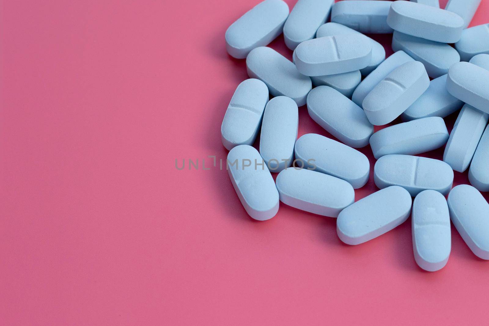 "PrEP" ( Pre-Exposure Prophylaxis). used to prevent HIV on pink background.