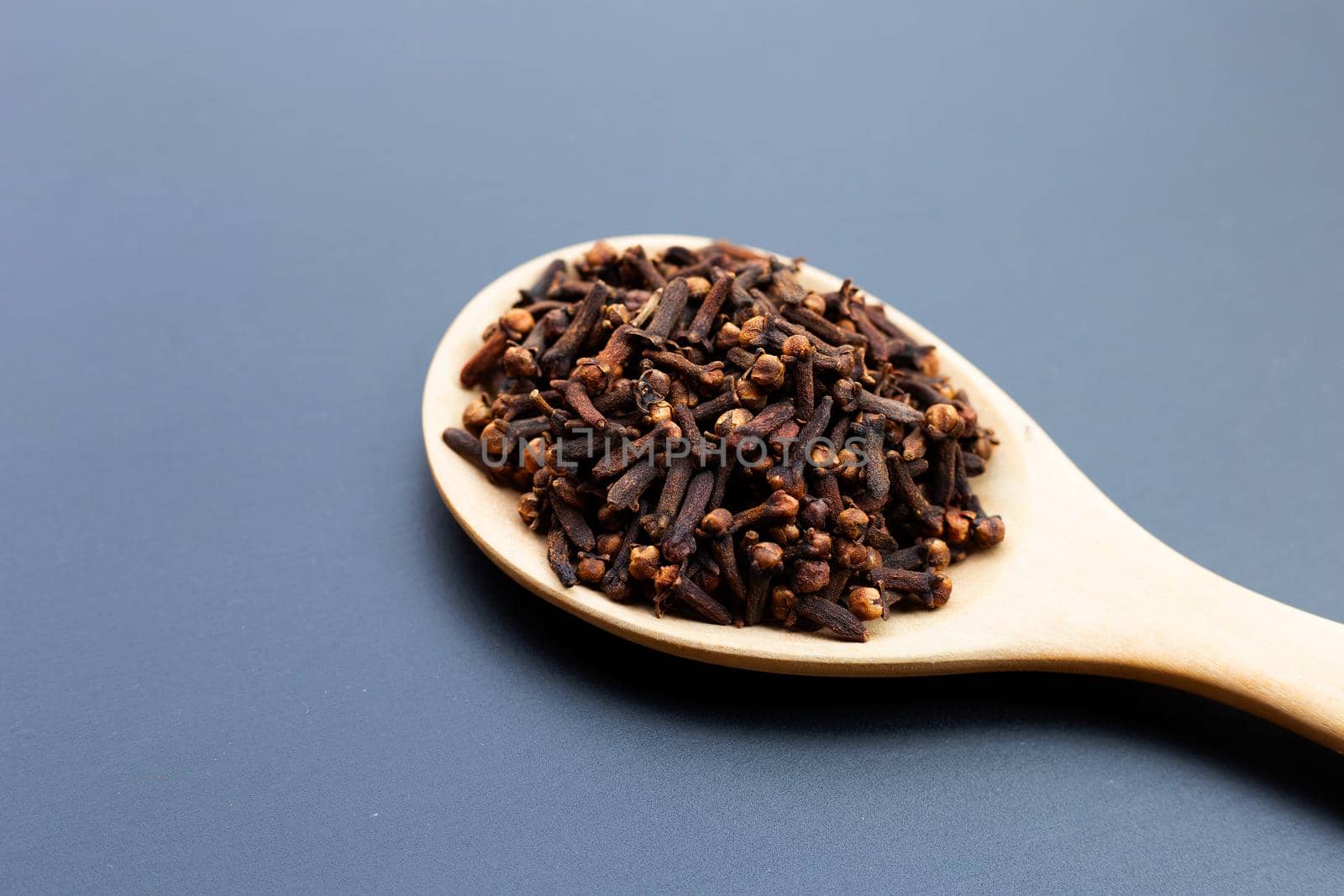 Spice dried cloves on dark background.