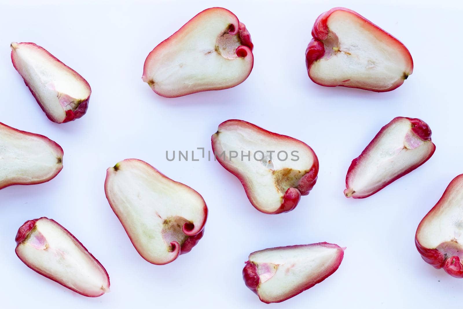Rose apple isolated on the white background