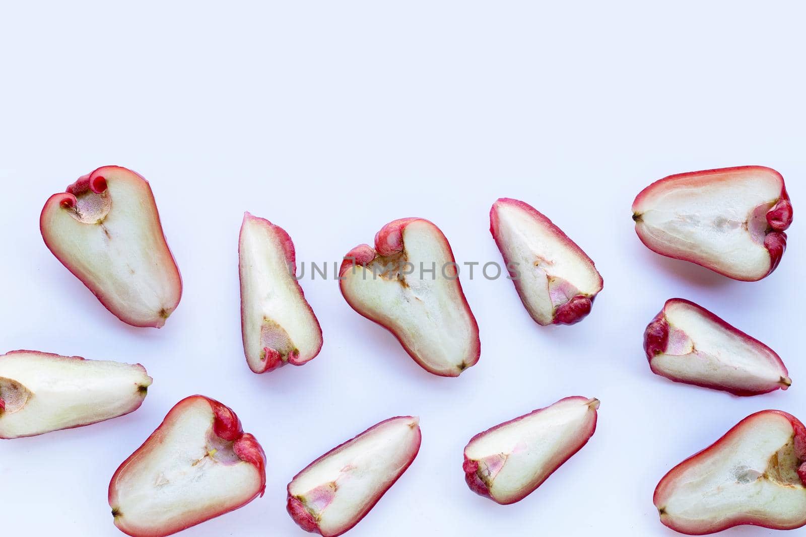 Rose apple isolated on the white background