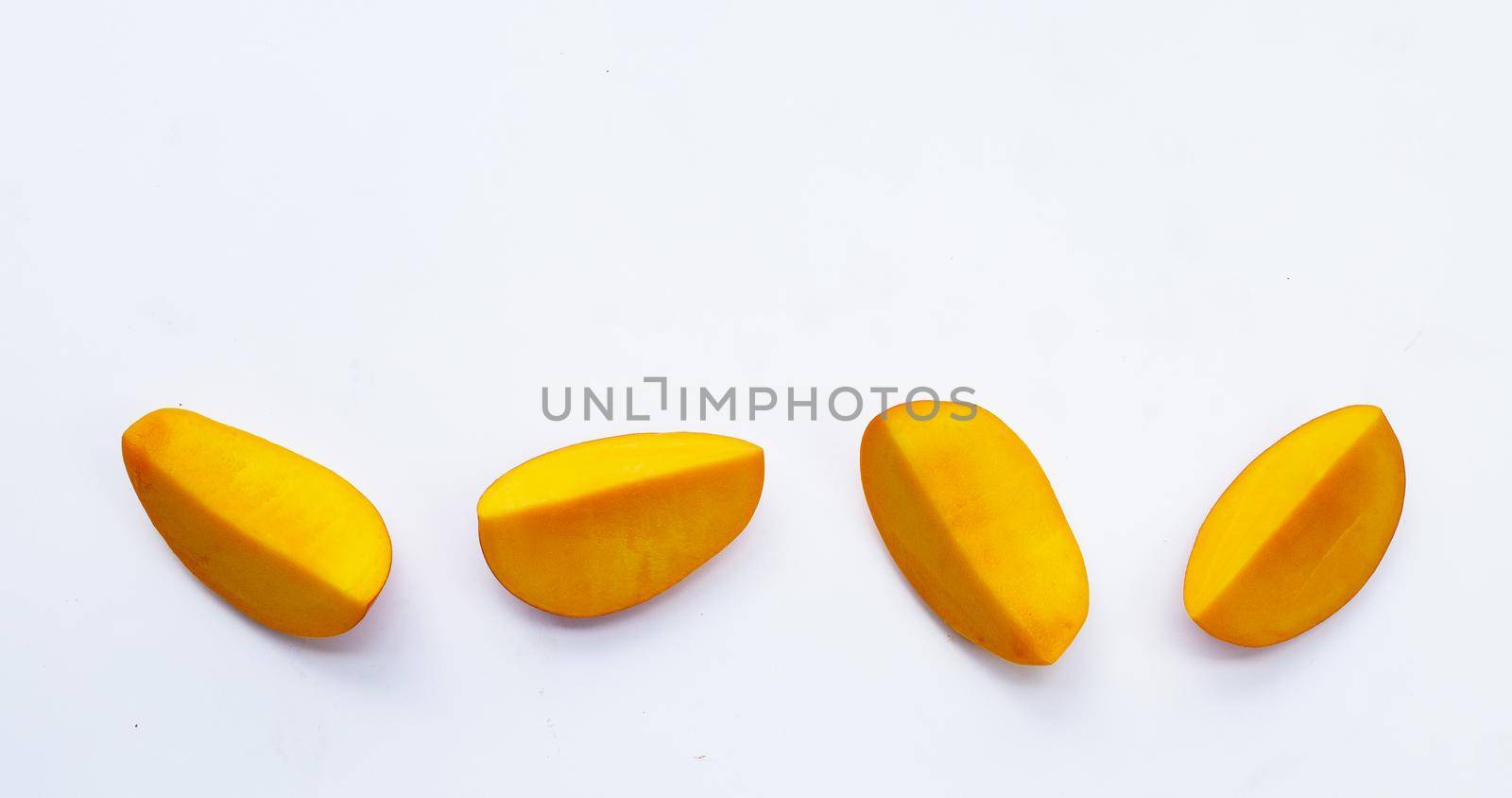 Tropical fruit, Mango on white background.