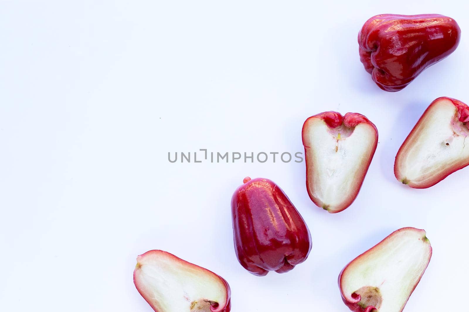 Rose apple isolated on the white background by Bowonpat