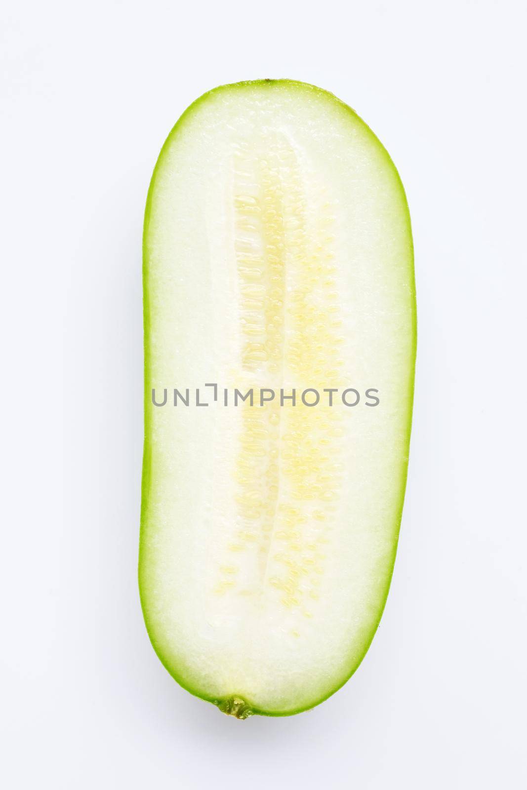 Winter melon on white background.