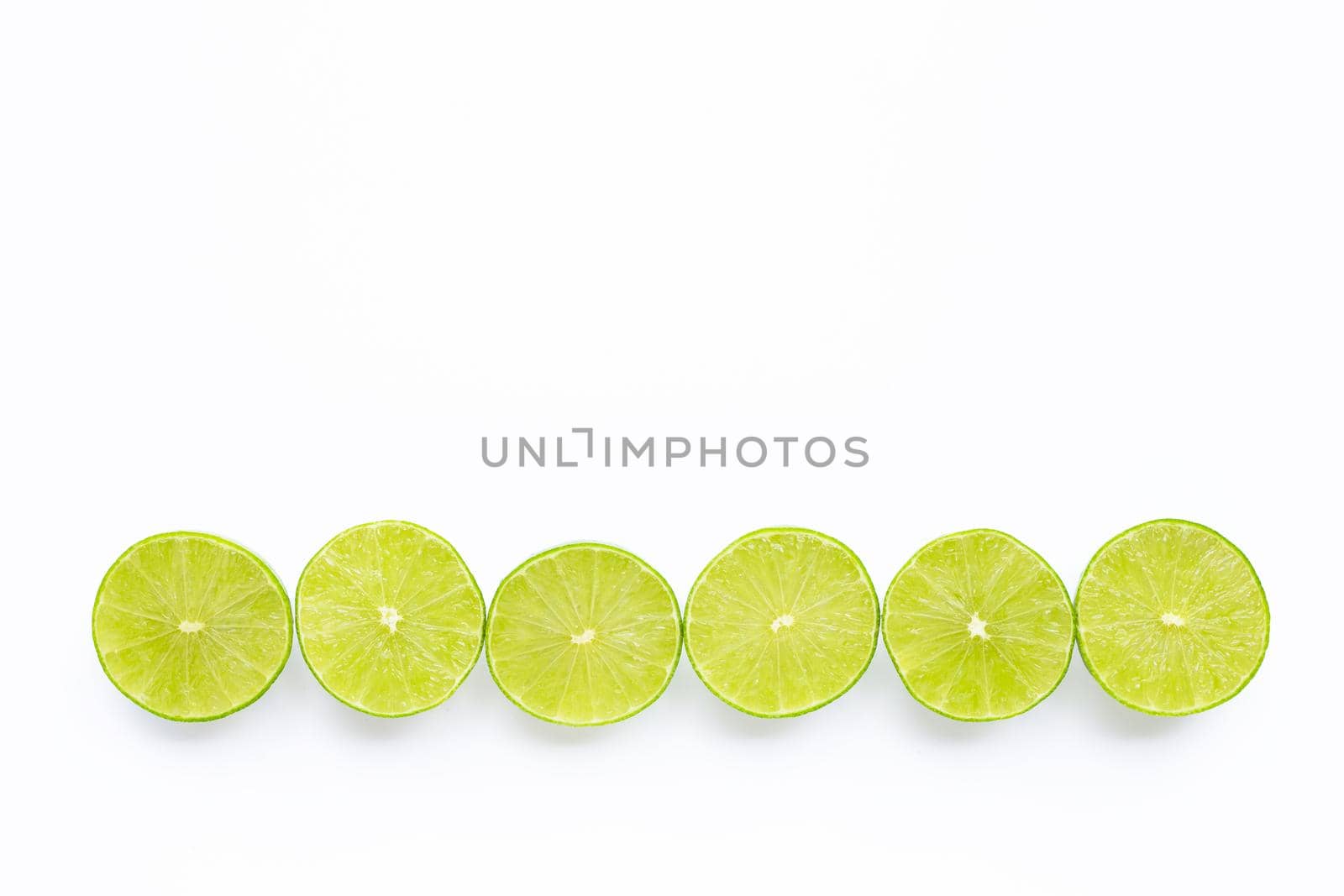 Limes isolated on white.