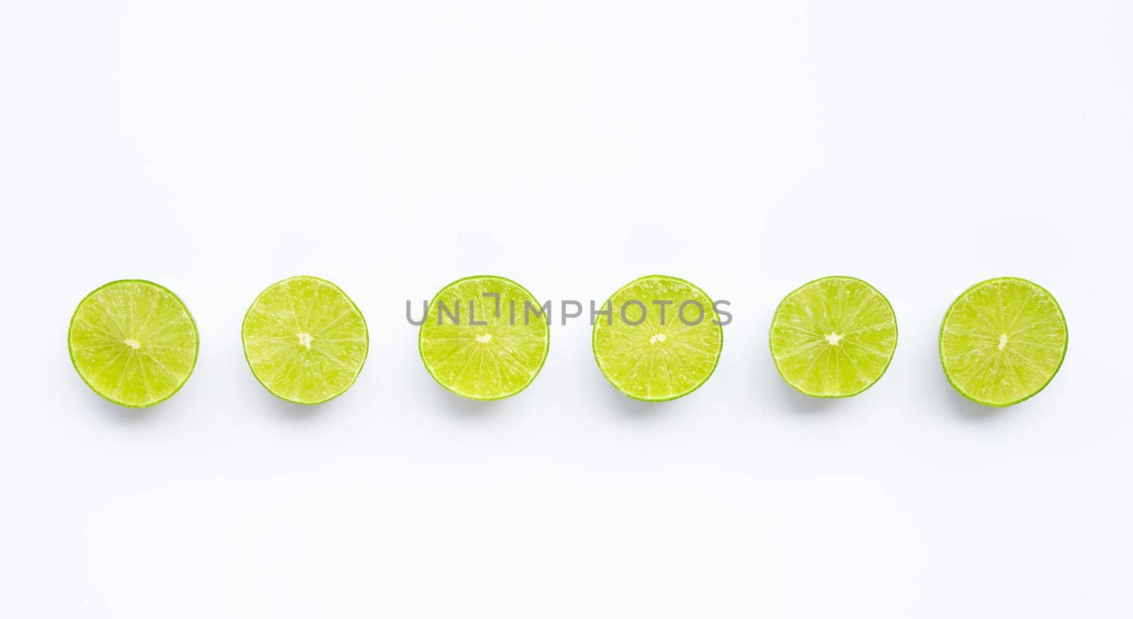 Limes isolated on white background.