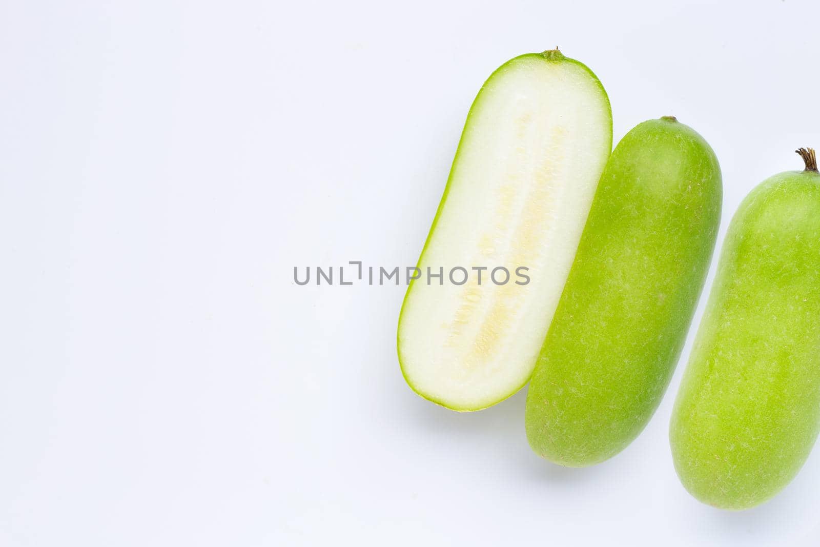 Winter melon on white background.