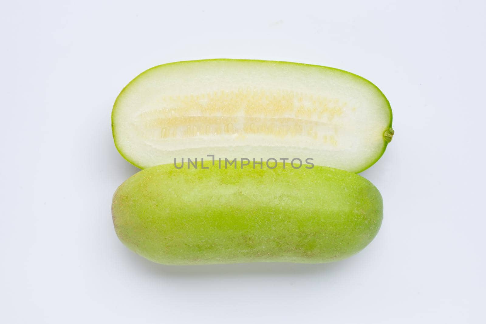 Winter melon on white background.