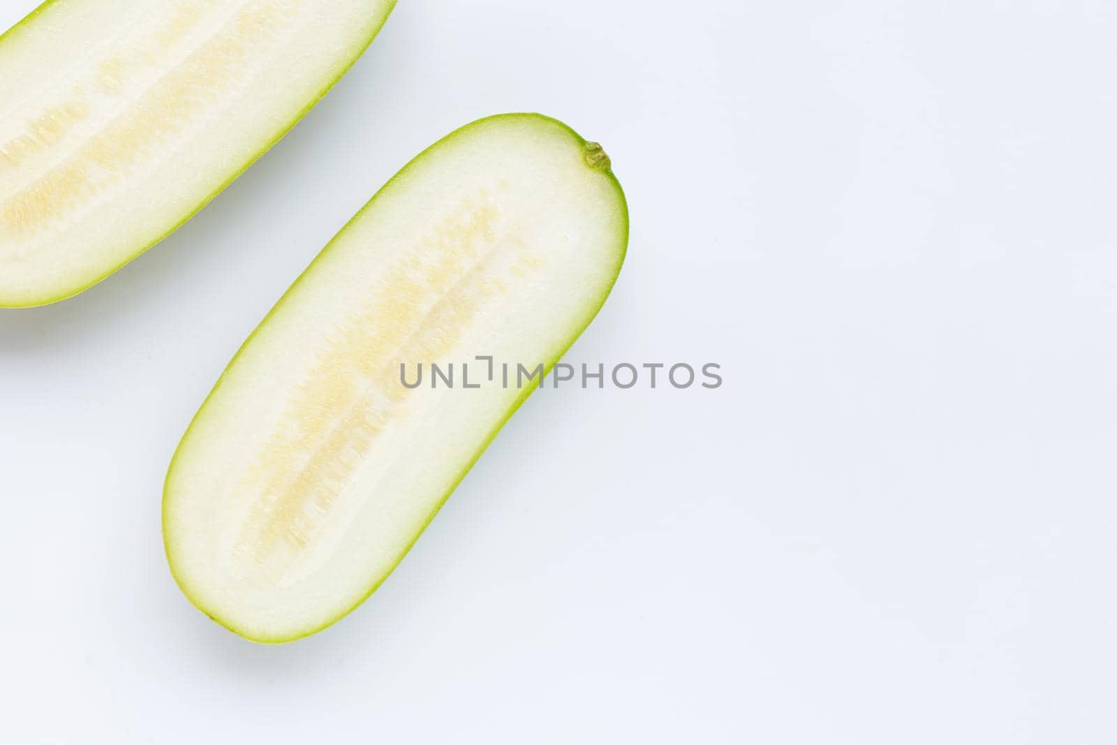 Winter melon on white background.