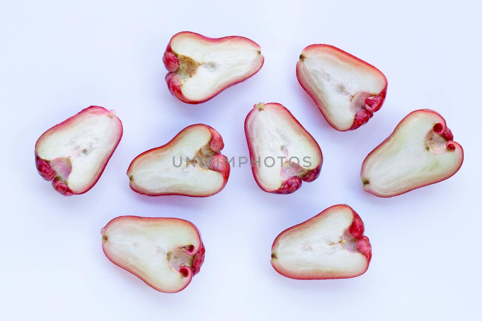 Rose apple isolated on the white background by Bowonpat