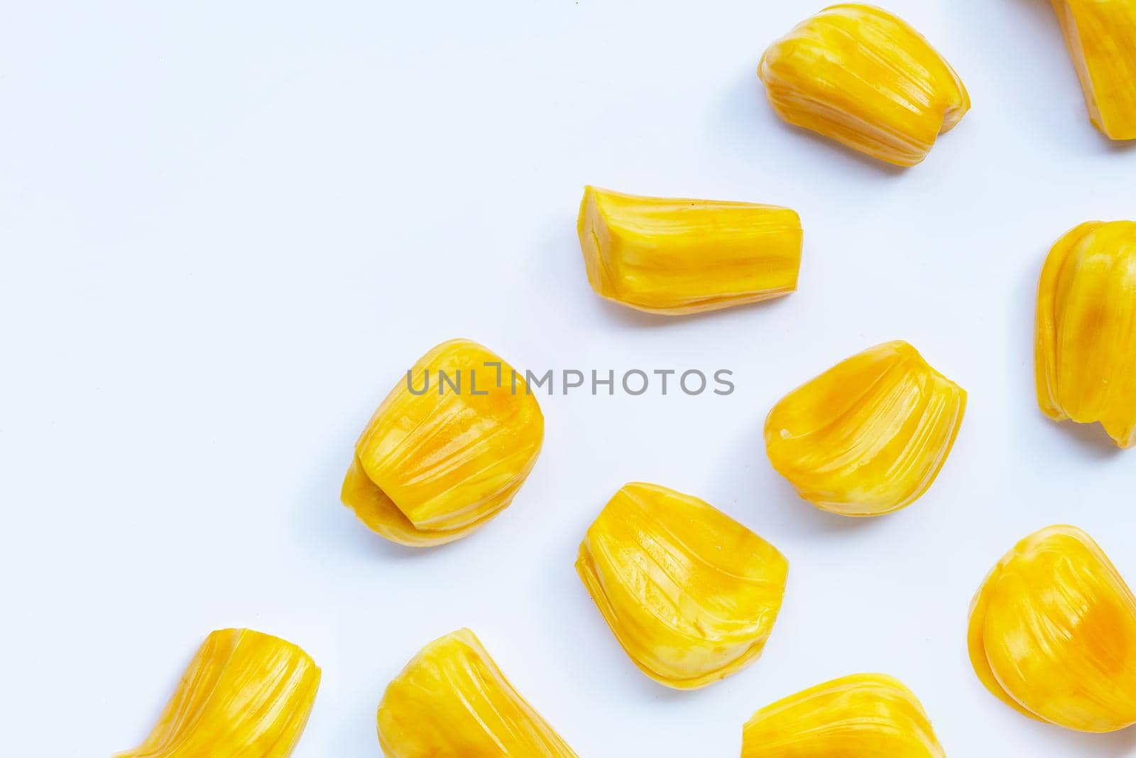 Ripe Jackfruit isolated on white background.