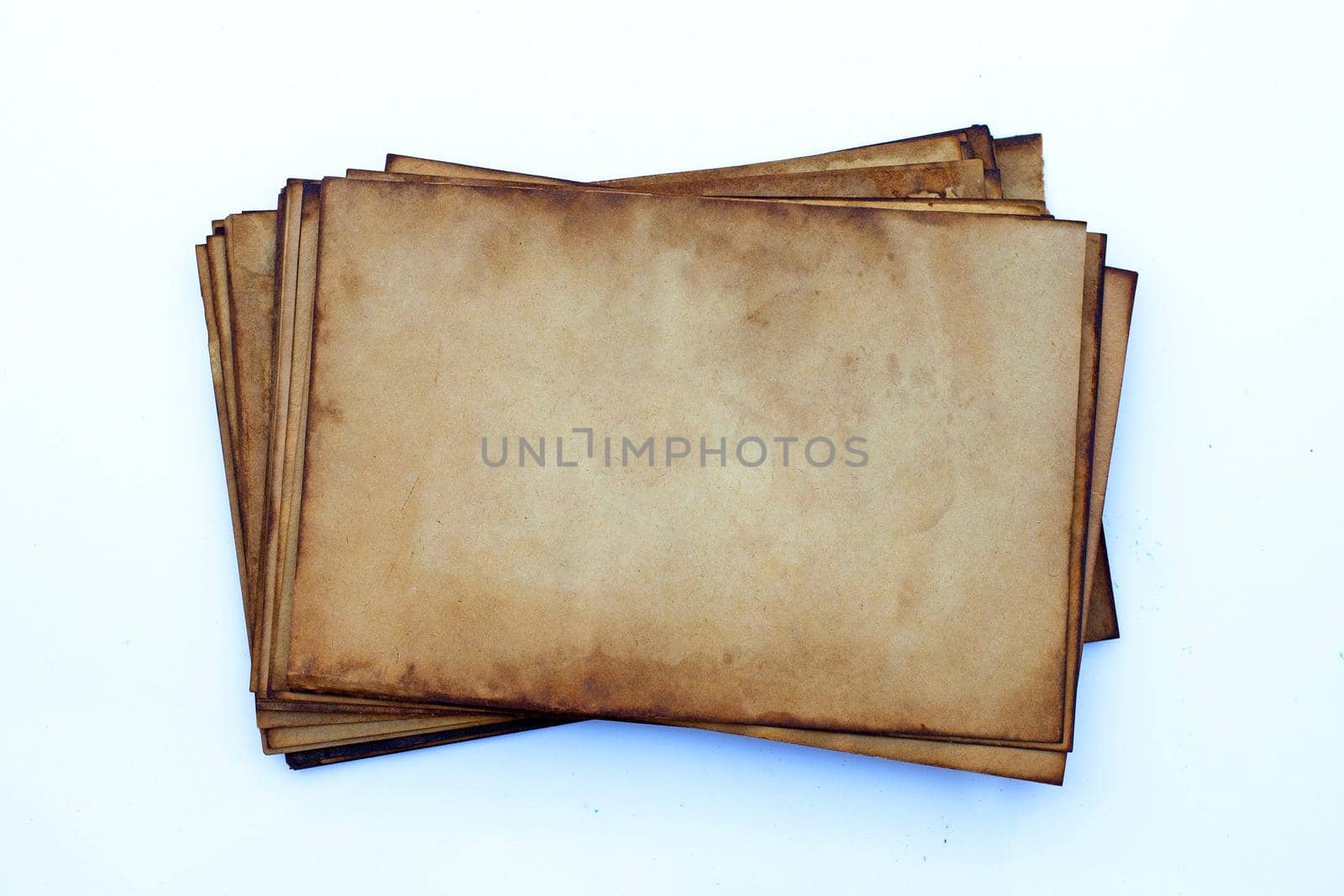 Old paper on white background.