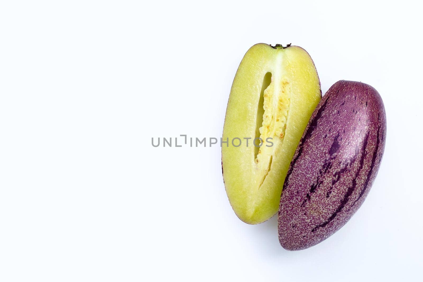 Pepino melon on white background.