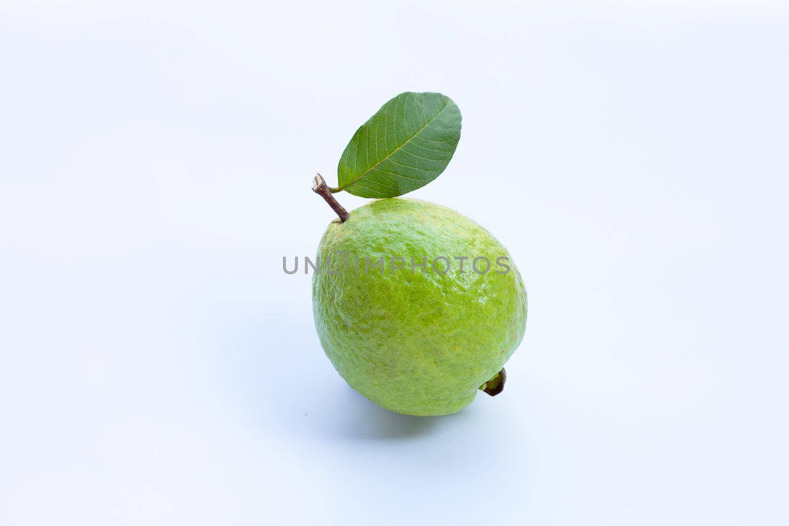 Fresh guava on white background.