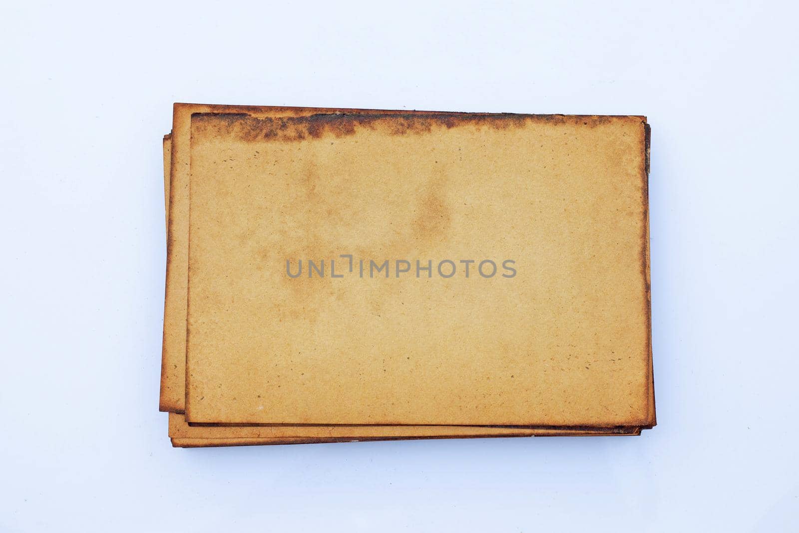 Pile of old brown paper for background.