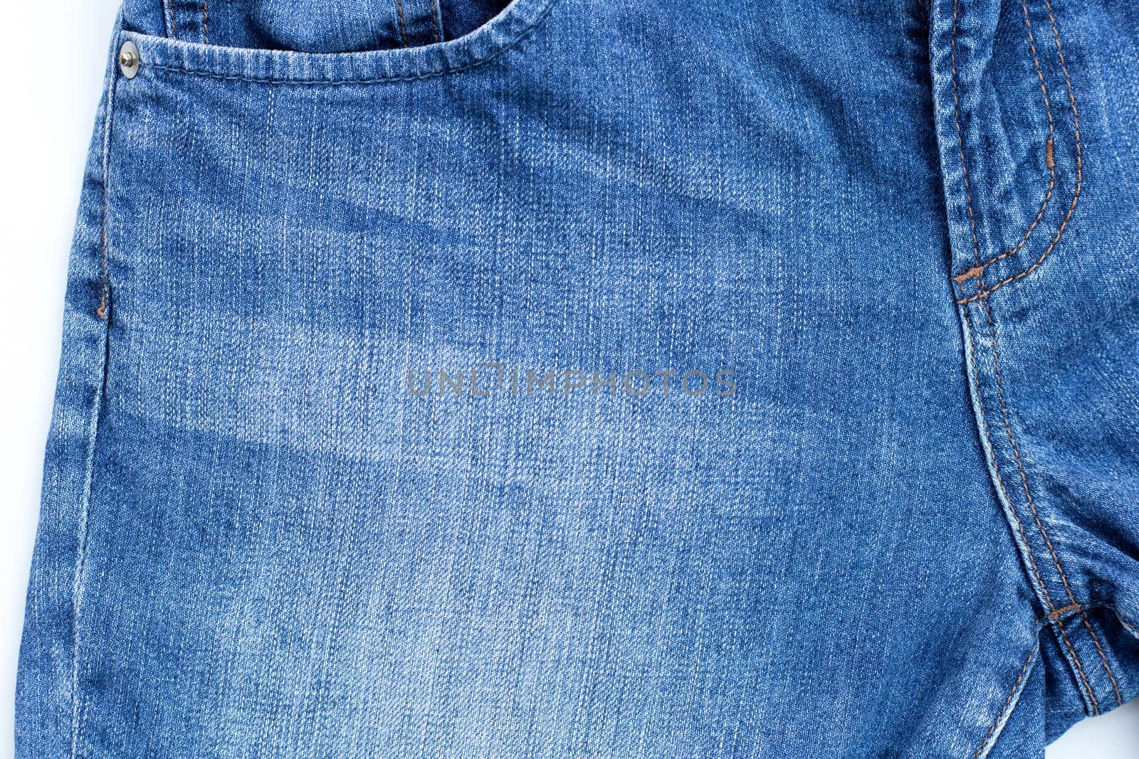 Blue jeans isolated on white background.