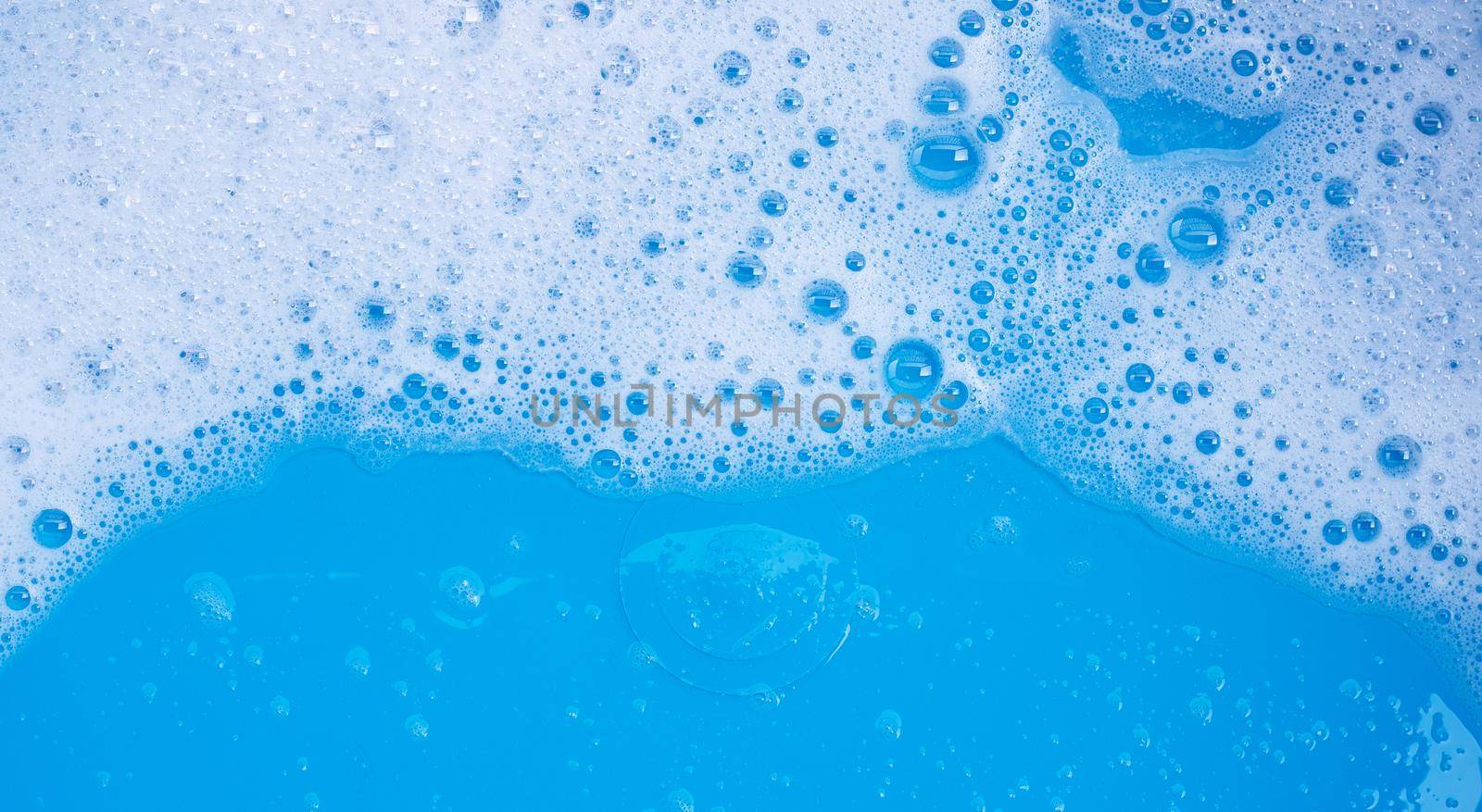 Frame made of detergent foam bubble. Top view