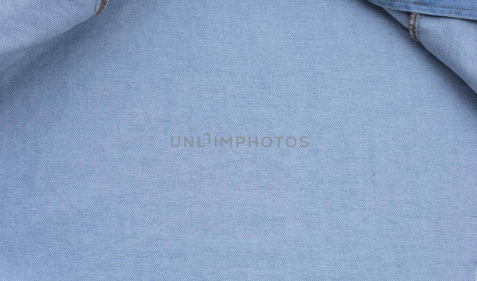 Close up jeans shirt texture. Copy space