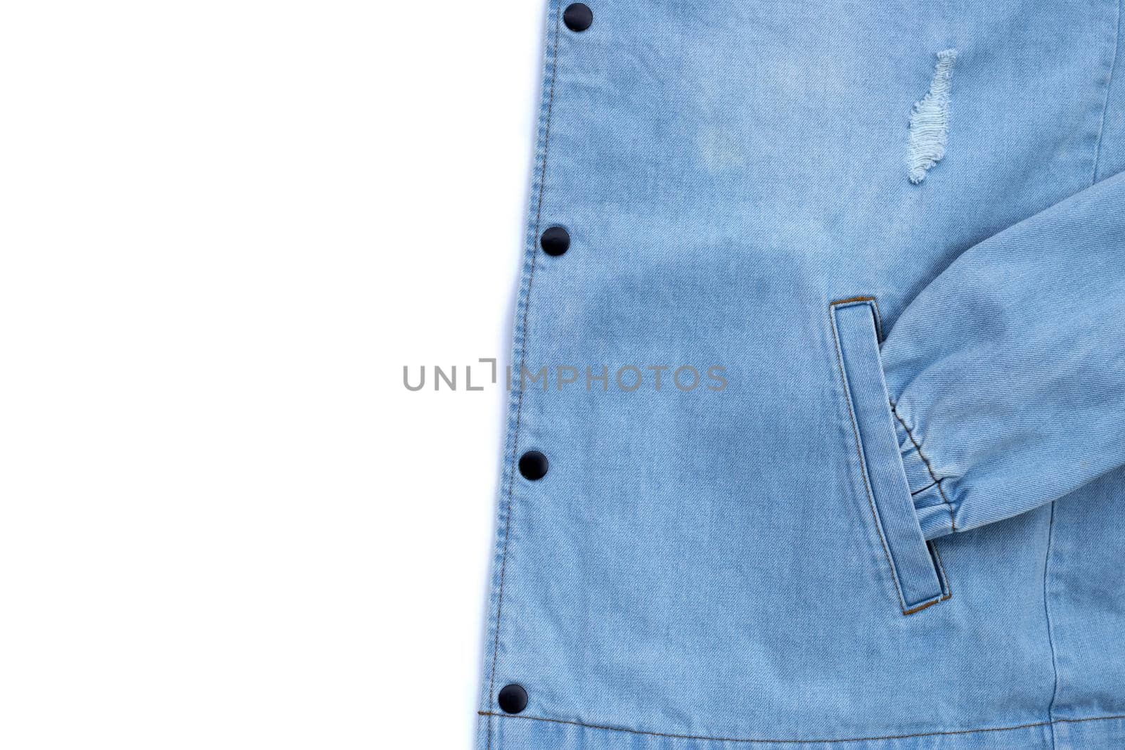 Close up of jeans shirt texture for background.