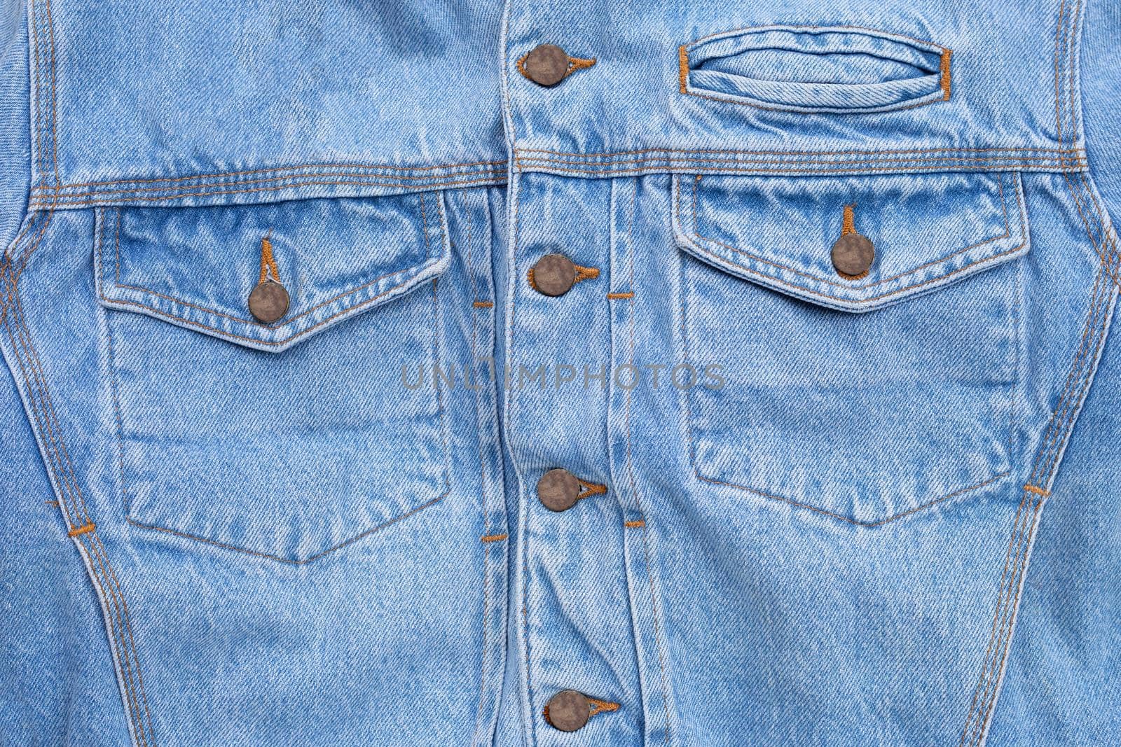 Close up jeans shirt texture. Copy space