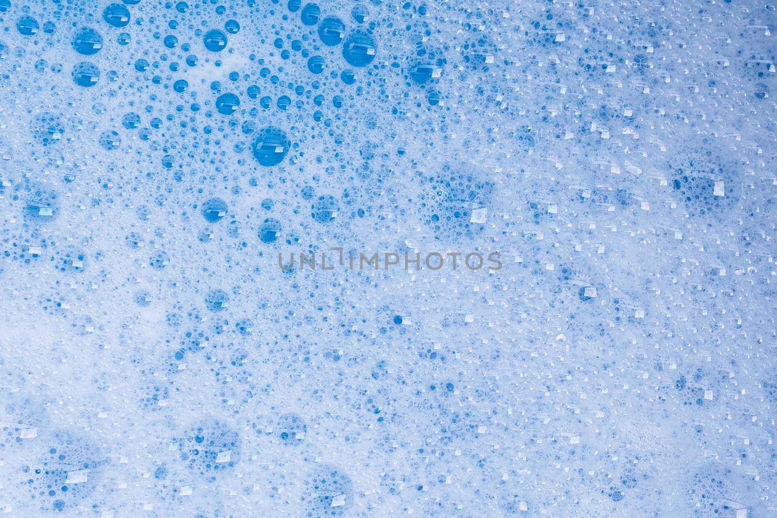 Detergent foam bubble. Top view