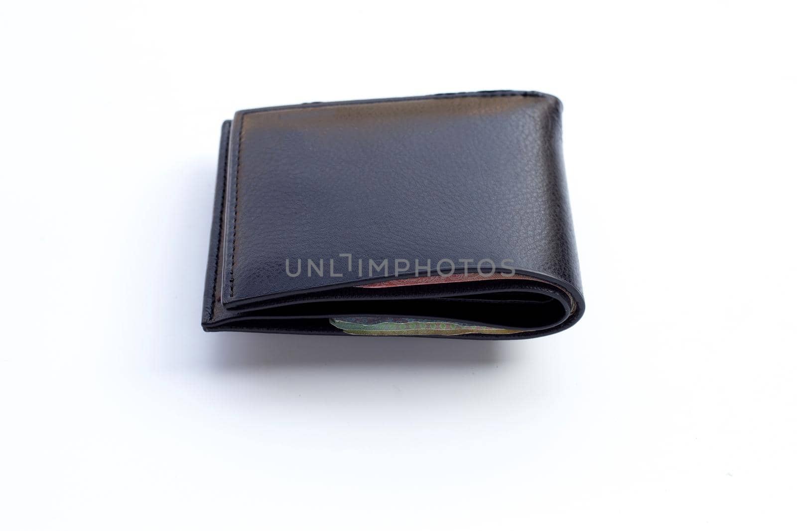 Black wallet isolated on white background
