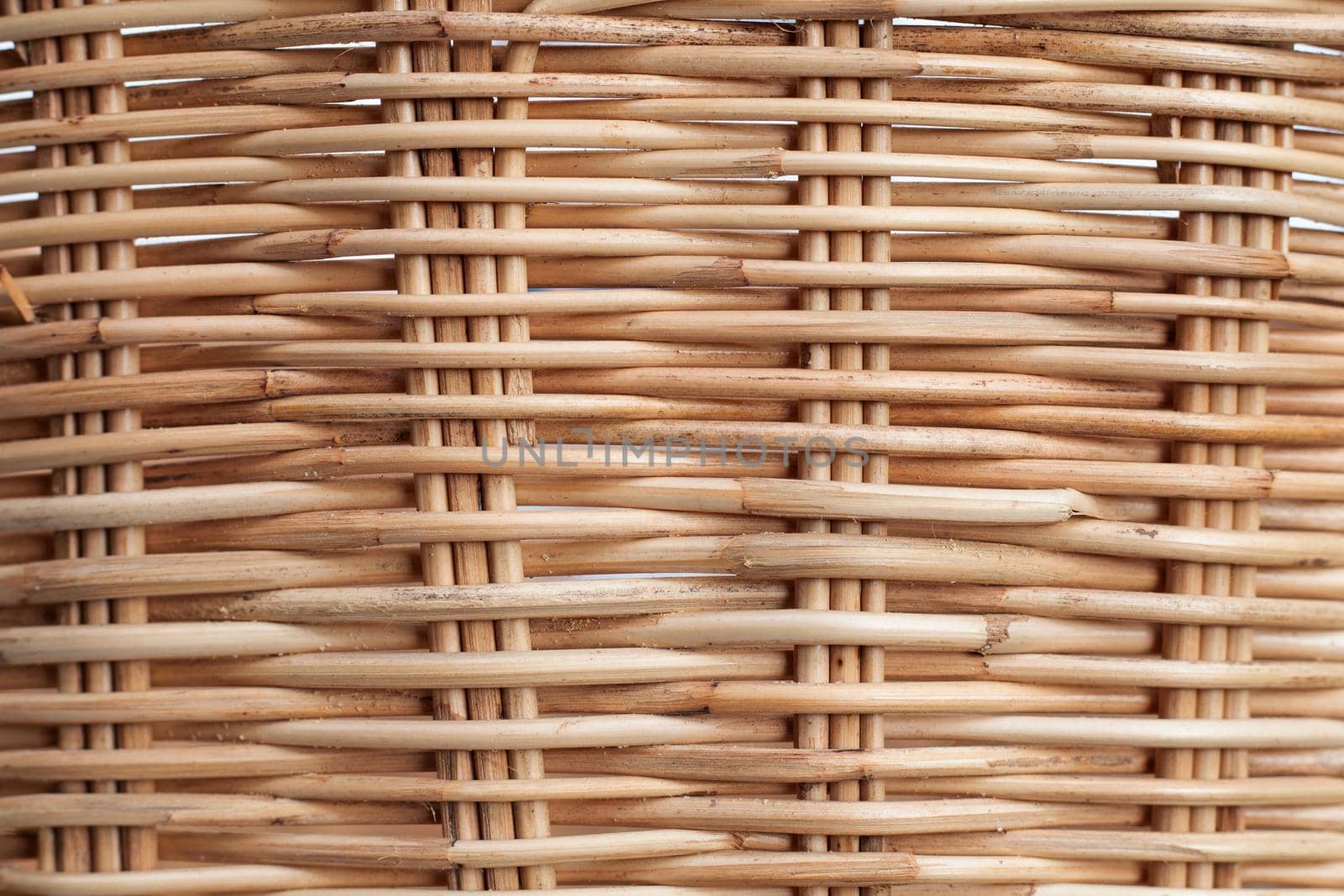 Texture of a wicker willow basket.