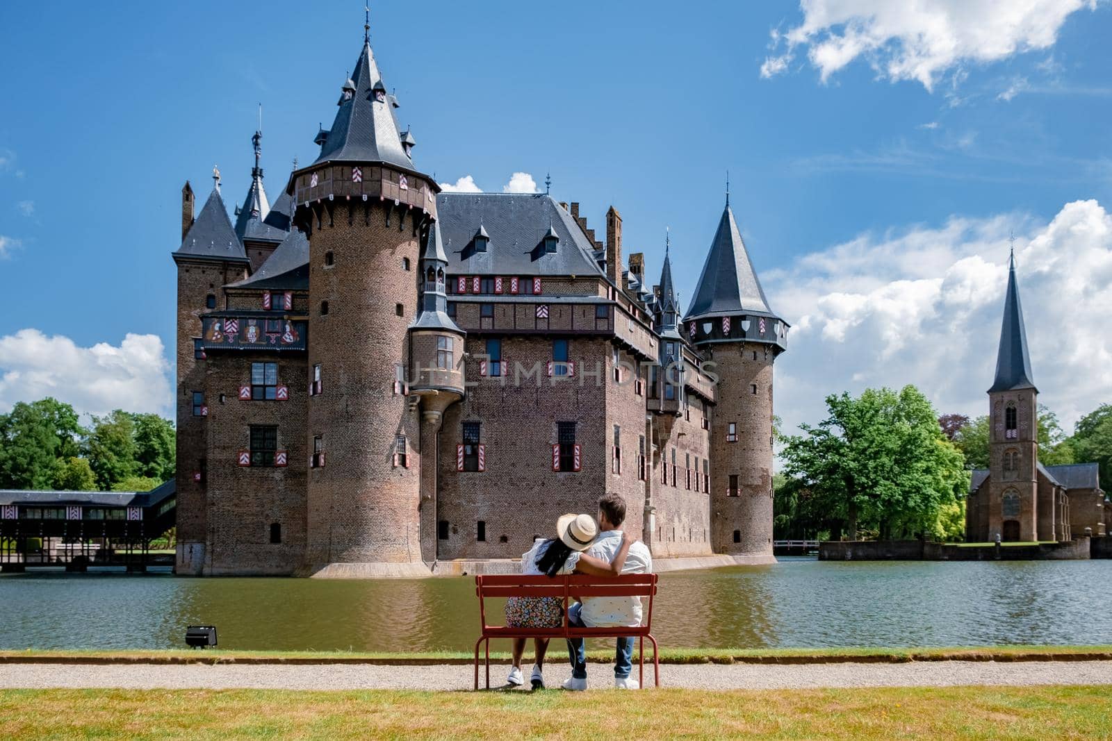 Castle de Haar Utrecht, view of De Haar Castle in Dutch Kasteel de Haar is located in Utrecht Netherlands the current buildings all built upon the original castle, date from 1892 by fokkebok