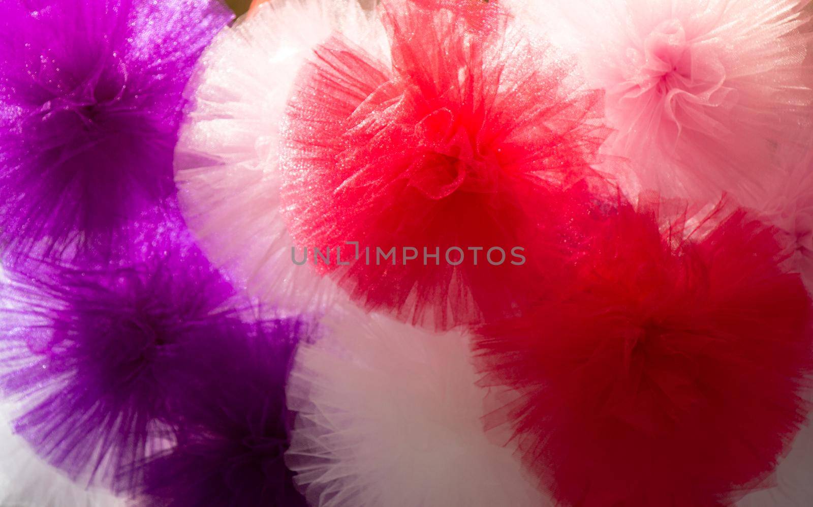 Collection of soft fluffy decorative pompons balls for decor design  by berkay