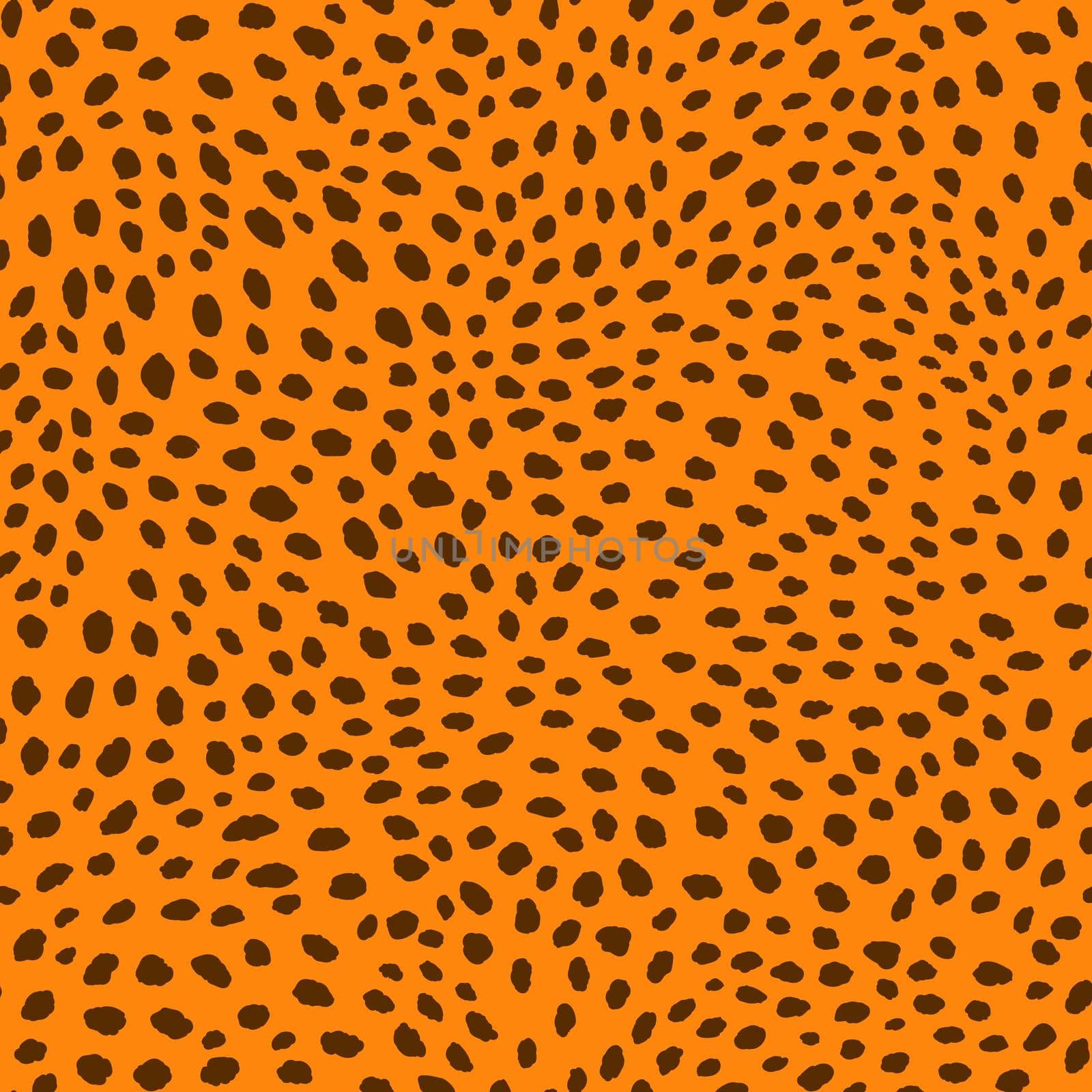 Abstract modern leopard seamless pattern. Animals trendy background. Orange and brown decorative vector stock illustration for print, card, postcard, fabric, textile. Modern ornament of stylized skin by allaku
