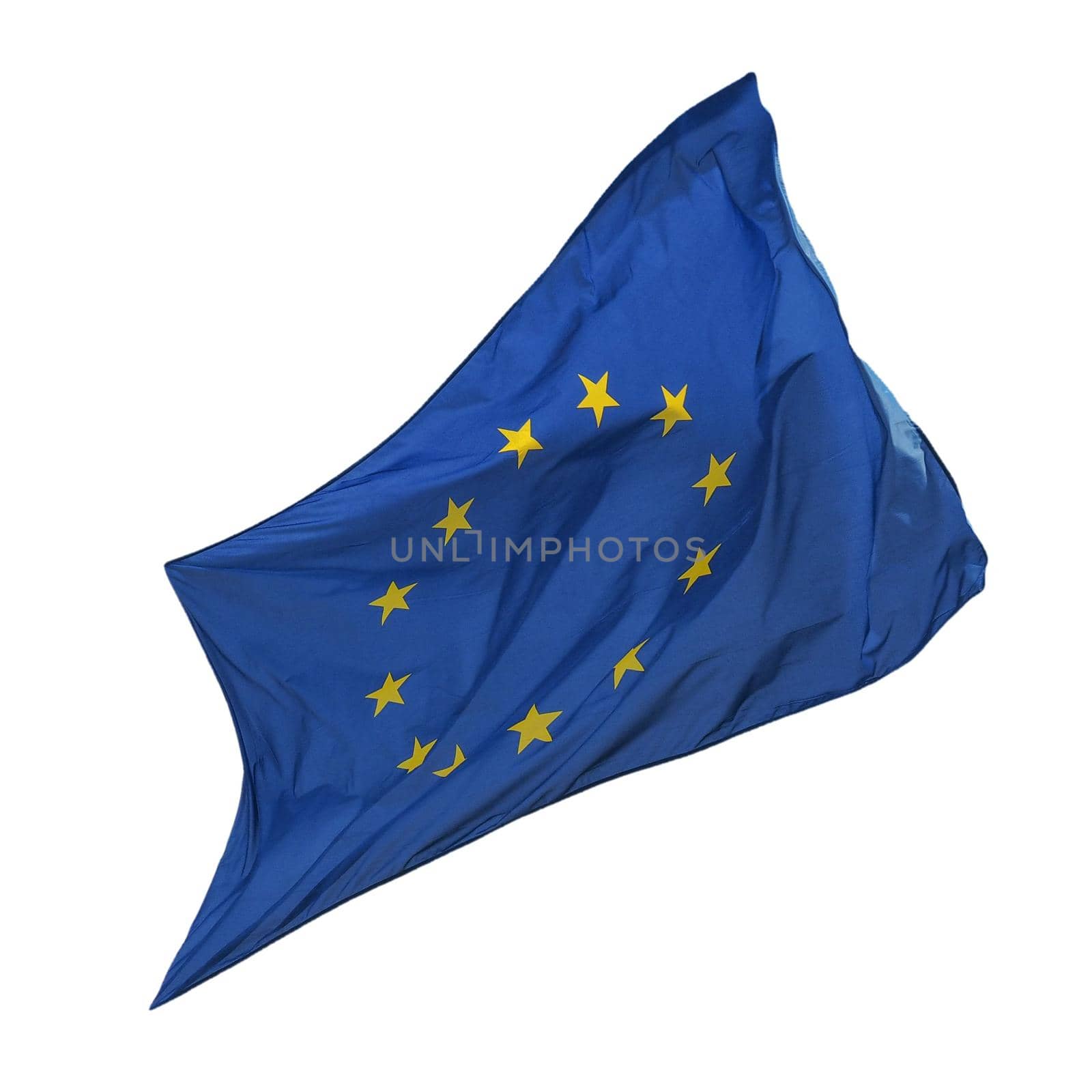 flag of the European Union (EU) aka Europe isolated over white background