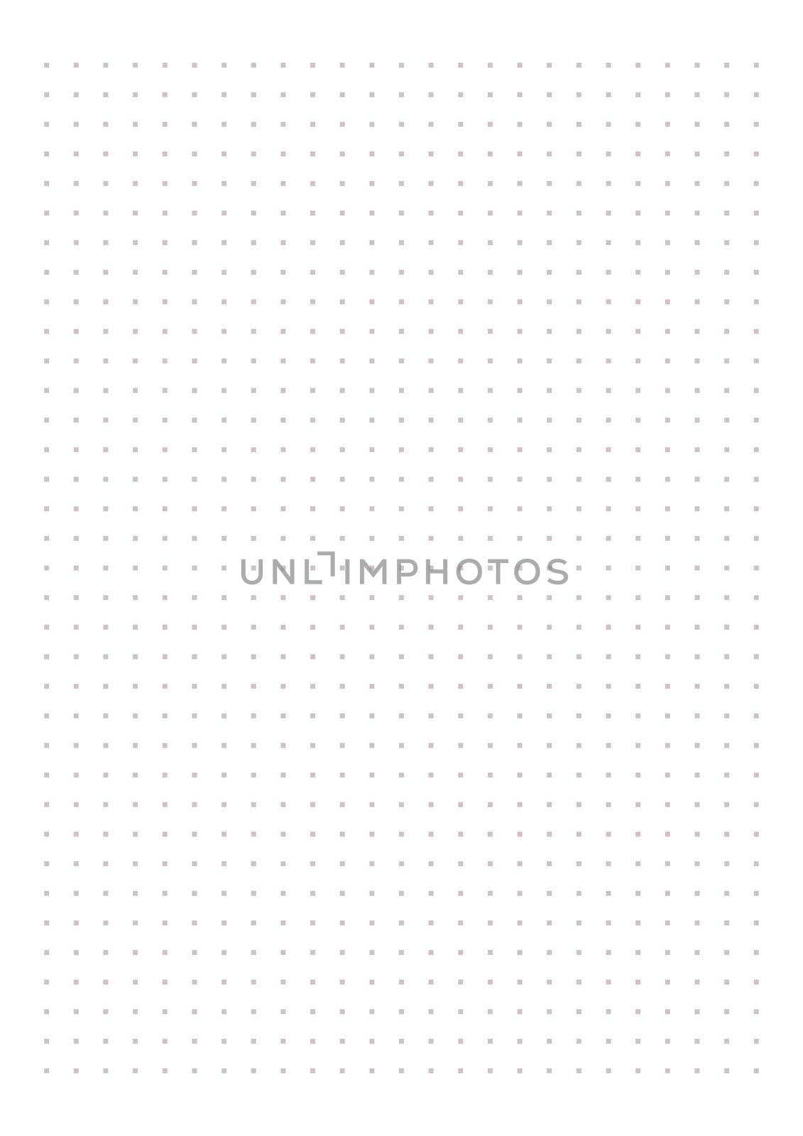 Grid paper. Dotted grid on white background. Abstract dotted transparent illustration with dots. White geometric pattern for school, copybooks, notebooks, diary, notes, banners, print, books