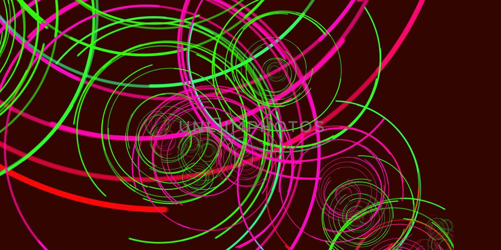 80s Nostalgia Background with Colorful Neon Circles